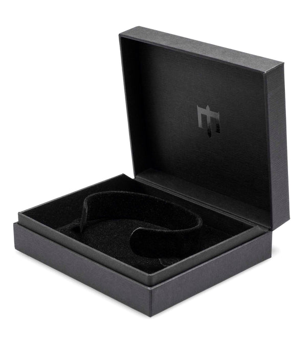 Caja negra con acabado de lujo para packaging de pulsera B1012S BELLUM ORION
